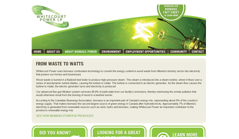 Whitecourt Power Website